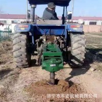 大型園林拖拉機帶栽樹挖坑機 螺旋式電線桿立柱打洞機 硬土打眼機