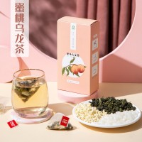 蜜桃烏龍茶 紅潤美顏三角包水果冷泡茶 蜜雪烏龍花果茶冰城 水果茶