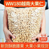 越南腰果進(jìn)口大量批發(fā)整箱生腰果仁特產(chǎn)白果原味W180炒貨散裝干果