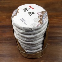 拿樣云南普洱茶冰島五寨古樹茶普洱茶小餅100克g生茶10餅 筍殼裝