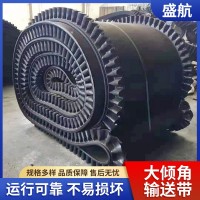 廠家供應(yīng)大傾角裙邊輸送帶爬坡皮帶秤運(yùn)輸帶 尼龍花邊擋板輸送帶