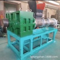 毛毛蟲料廢舊塑料薄膜半塑化擰干機電池膜紙廠料編織袋脫水?dāng)D干機